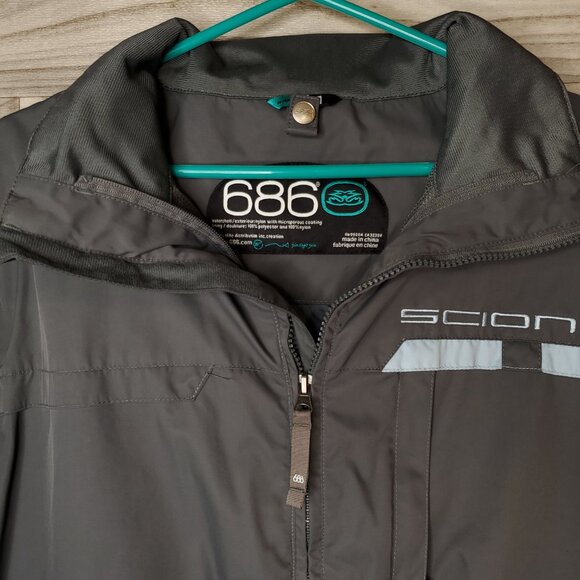686 x Scion Women's Zip Up Jacket Two Tone Gray Blue Size Medium - Picture 2 of 12